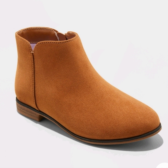 Cat & Jack Suede Booties Kids Size 2 - Picture 1 of 5